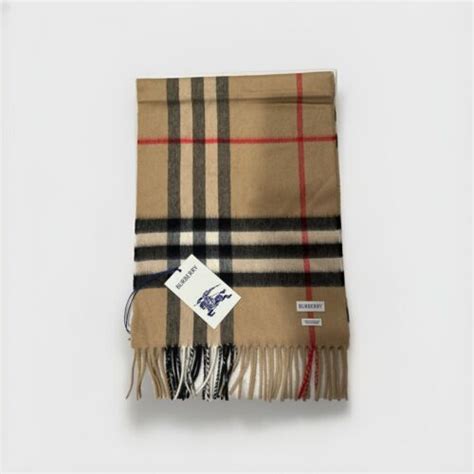 With Tags Burberry Scarf 168x30 Giant Check SFA Cashmere 